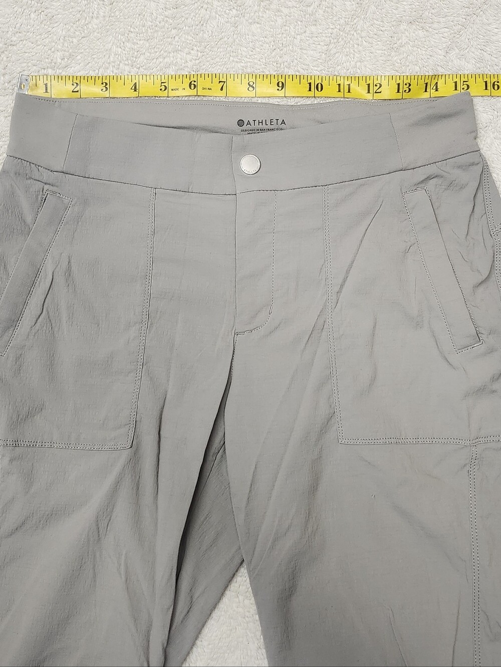 Athleta Womens Trekkie Jogger Nylon Pants Stretch Tapered Size 6 Pockets Gray - Picture 6 of 10